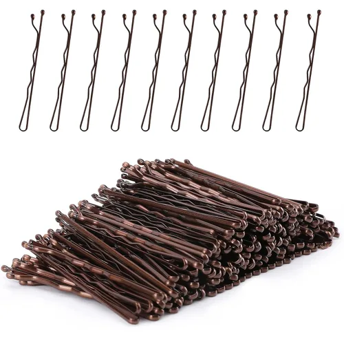 Miniatura 7 de Laicky Bobby Pins, 200 horquillas negras para el cabello con caja para mujeres, damas y niñas, pasador de pelo ondulado invisible, pasador