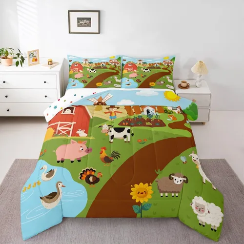 Miniatura 30 de Feelyou Juego de edredón geométrico del suroeste para niños y niñas, edredón nativo del suroeste, tamaño individual, juego de ropa de cama