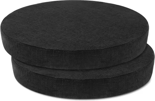 Miniatura 8 de Tromlycs Almohadilla de Cojín de Asiento Redondo para Silla de 14 Pulgadas para Sillas de Taburete Circular Cojín de Espuma Decorativo Beige