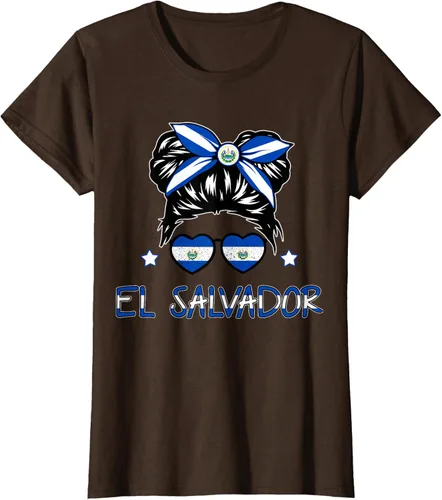 Miniatura 16 de Camiseta de El Salvador para Niñas Bandera Patrimonio Hispano Salvadoreño