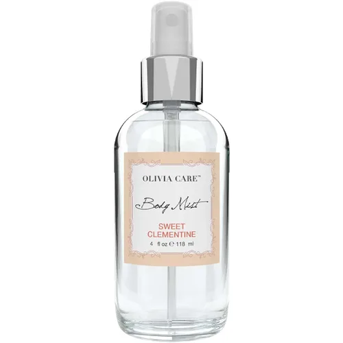Olivia Care Spray corporal hecho con aroma natural de clementina dulce, refrescante, calmante, refrescante e hidratante, elimina el olor con aroma