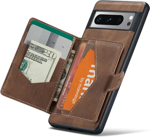 Miniatura 24 de Funda para Google Pixel 6 Pro, cartera magnética desmontable con ranura para efectivo, soporte de carga inalámbrica, función atril compatible