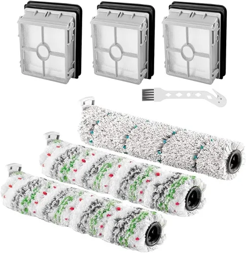 Repuesto compatible con Bissell CrossWave X7 Pet Pro 3011 3055 3277 3279 3276A, 1 paquete 2787 multisuperficie cepillo rollo + 2 paquetes 2788