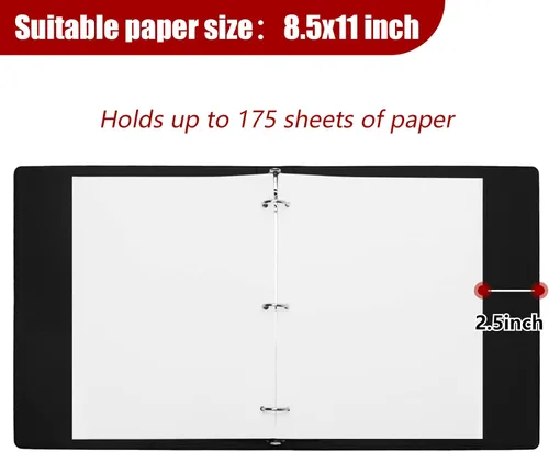 Miniatura 3 de Vienrose Carpeta de 3 anillos redondos de 1 pulgada con cubierta de tela de lino, se adapta a papel de 8.5 x 11 pulgadas, organizador duradero