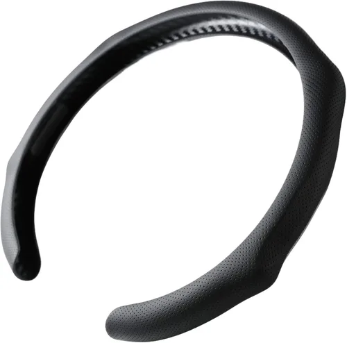 Miniatura 6 de Funda de volante deportiva con patrón de fibra de carbono de instalación rápida, ajuste universal de 14½ a 15 pulgadas para automóvil sedán cupé SUV