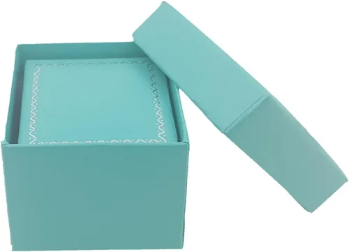 Miniatura 3 de 888 Display USA Caja de joyería ultra elegante azul verde azulado Caja de anillo perfecta para esa persona especial. Lujosa caja de regalo