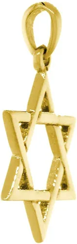 Miniatura 2 de Abalorio de estrella judía de David de 0.669in
