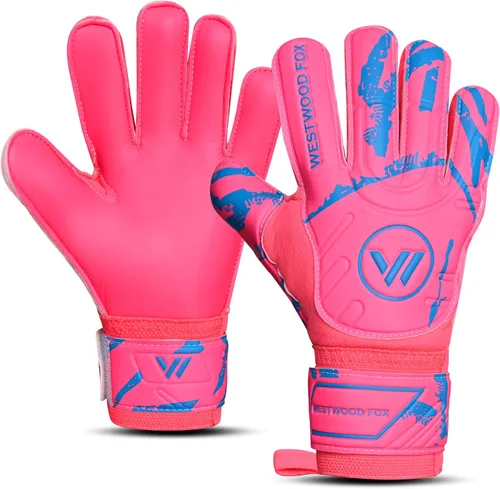 Miniatura 8 de WESTWOOD FOX Guantes de portero Guantes de portero de fútbol con protección para los dedos para niños, jóvenes, adultos, agarre pesado en la palma