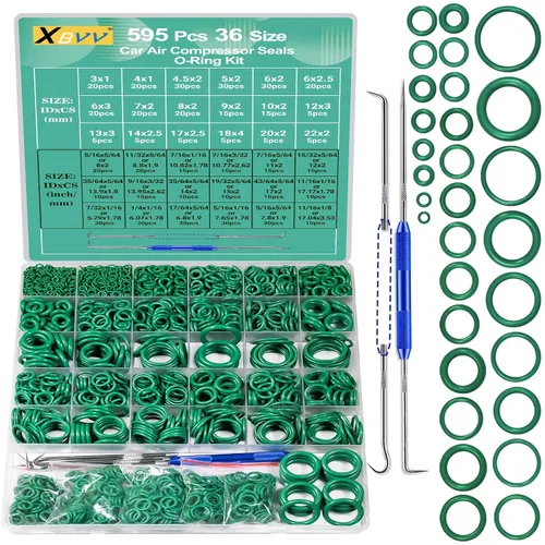 Miniatura 10 de XBVV - Kit de 419 juntas tóricas métricas universales, 32 tamaños, goma Buna-N 70A, para grifos, automóviles lavadoras a presión reparación