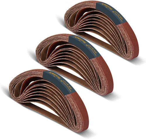 Miniatura 3 de POWERTEC 1/2 x 18 Pulgadas Cintas de Lijado, 40PK, Cinta de Lijado de Óxido de Aluminio de Grano 40 para Lijadora de Banda de Archivo de Aire