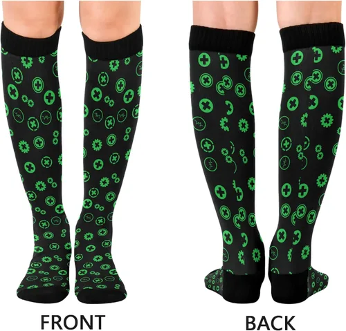 Miniatura 2 de Calcetines de compresión para hombres y mujeres, calcetines altos hasta la rodilla, apoyo para deportes, correr, senderismo, fitness, seguro de salud