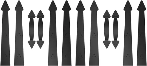 ZEKOO Kit de herramientas decorativas magnéticas para puerta de garaje, 8 bisagras, 4 asas, detalles de carruaje para garaje de 2 autos, color negro