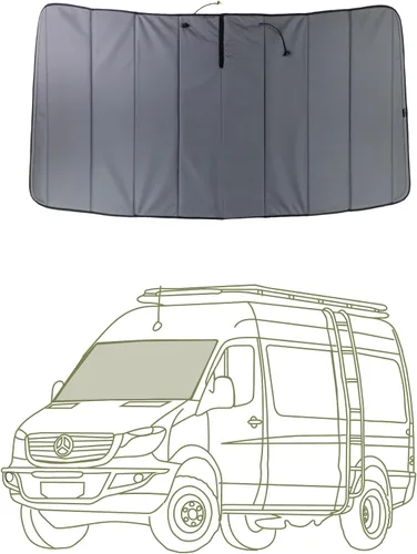 Miniatura 17 de VanEssential Cubierta Magnética Aislante para Ventana de Oscurecimiento Total Diseñada para Puerta Corredera Mercedes-Benz NCV3 y VS30 con Marco