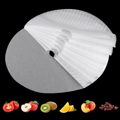 DOSTK - Paquete de 8 hojas deshidratadoras redondas de silicona, malla de silicona antiadherente de alta calidad para deshidratador de frutas, forro
