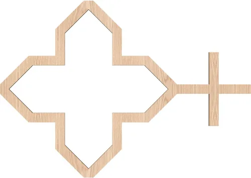 Miniatura 2 de Laird Paneles decorativos de pared de madera con calado, extra pequeños, 13/8 pulgadas de ancho x 7 3/8 pulgadas de alto x 1/4 pulgadas de alto