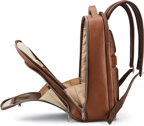 Miniatura 6 de Samsonite Mochila clásica de cuero, Coñac, Mochila clásica de cuero