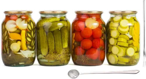 Miniatura 2 de Cuchara de aceituna de mango largo y tenedor de pepinillos para servir cuchara y tenedor, juego de recogedor de alimentos de acero inoxidable