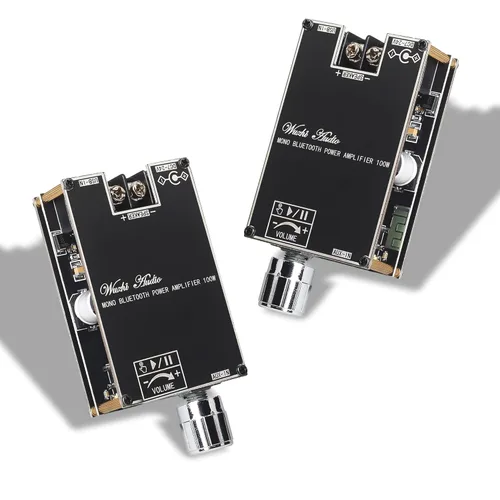 Miniatura 9 de 2 unidades de placa de amplificador mono ZK-1001U con TWS, salida de potencia de 100 W, amplificador para vehículos con entrada de voltaje amplio