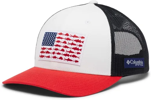 Miniatura 494 de Columbia - Gorra de malla con bandera con árboles unisex para adultos, corona alta