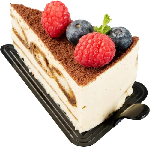 Miniatura 16 de Restaurantware Tablas para pasteles de 4.5 x 3 pulgadas, 100 bandejas triangulares de postre, ligeras con asa, tableros de repostería de plástico