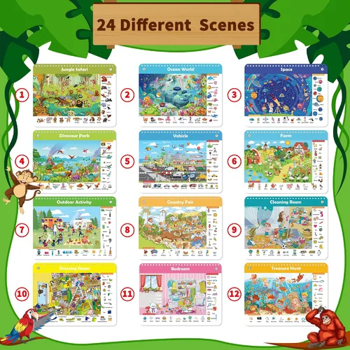 Miniatura 8 de Elfew Libro de actividades reutilizable, juguetes de viaje para niños pequeños de 3 a 5 años, juguetes educativos para niños de 3 a 8 años