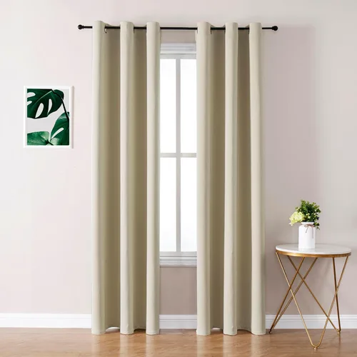 Miniatura 85 de ChrisDowa - Cortinas de cenefa pequeñas para cocina, cortinas cortas con ojales y aislamiento térmico para oscurecer la sala y habitación