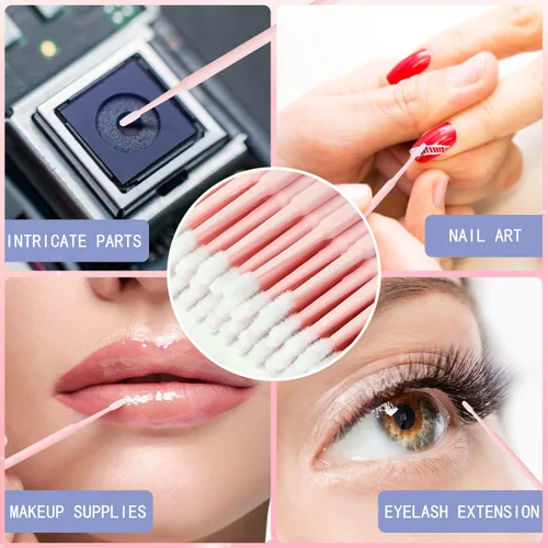Miniatura 5 de EVERMARKET Micro hisopos para extensiones de pestañas, 200 microaplicadores desechables para maquillaje, microswabs de 0.079 pulgadas