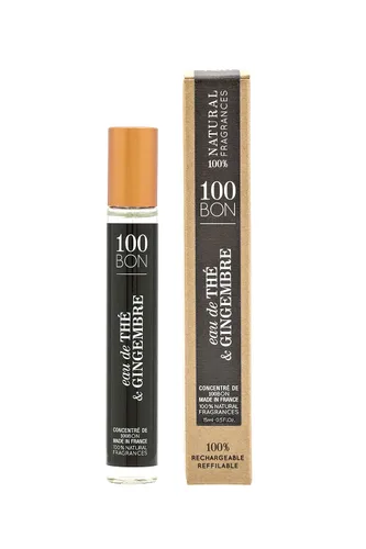 100BON Eau De The & Gingembre - Aroma de té y jengibre para mujeres y hombres, fragancia orgánica energizante, notas dulces, cítricas y picantes,