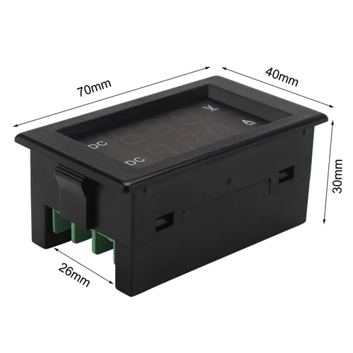 Miniatura 5 de DROK DC 4.5-100V Multímetro digital con voltímetro, amperímetro y panel de medidor de voltaje, medidor de amperios DC, medidor de voltaje, probador