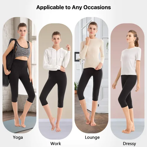 Miniatura 5 de SINOPHANT - Leggings de tiro alto para mujer, pantalones de yoga suaves, cortos y largos para entrenamiento atlético