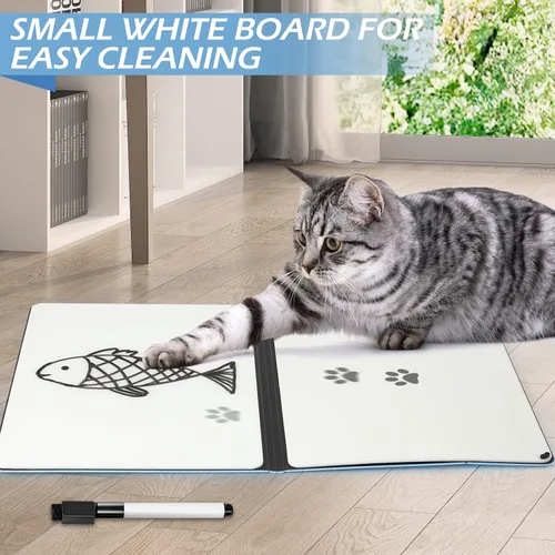Miniatura 2 de Mini pizarra blanca de 12 x 9 pulgadas, pequeña pizarra blanca de borrado en seco, cuaderno borrable plegable, soporte para pizarra blanca, pizarra