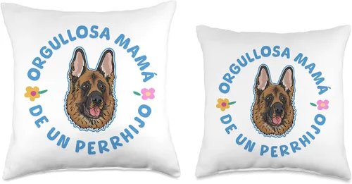 Miniatura 3 de Orgullosa mamá de un perrhijo. Versión Pastor Alemán Throw Pillow