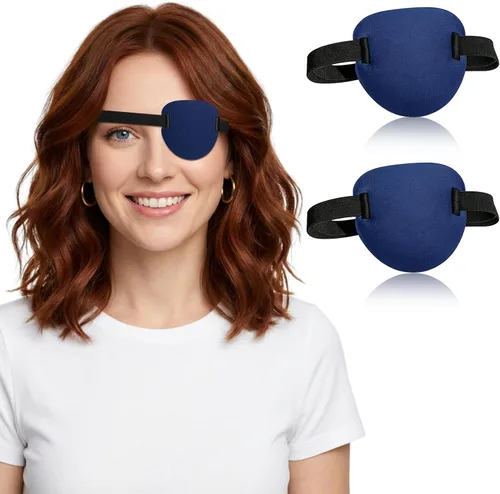 Miniatura 9 de 2 piezas de parches oculares 3D para adultos y niños, parche ocular médico ajustable para ojo derecho o izquierdo, cubierta para un ojo para 1