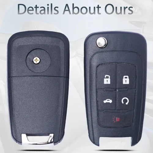 Miniatura 8 de SUPALAND Funda de llave con tapa para Chevrolet Cruze Malibu Equinox Sonic Impala GMC Terrain Buick Lacrosse Regal Verano Encore 2010-2019 Control
