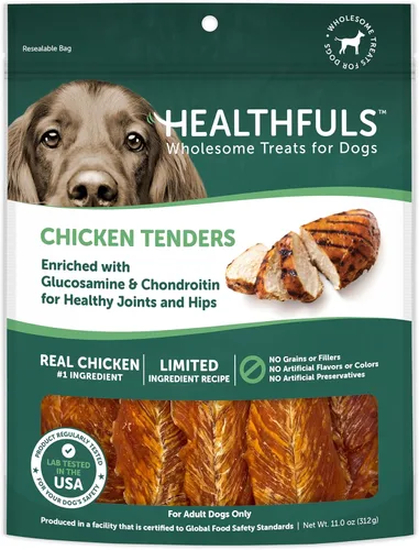 Miniatura 11 de Healthfuls Chicken Tenders - Golosinas para perros, 11 onzas