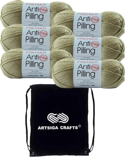 Miniatura 27 de Premier Yarns Anti-Pilling Everyday DK Solids Mist 1107-24 (6 madejas, el mismo lote de tinte) DK Light Worsted #3 Hilo acrílico antibolitas