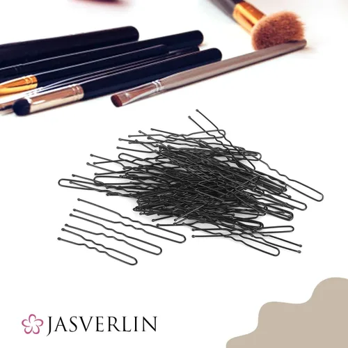 Miniatura 6 de JASVERLIN Horquillas en forma de U, color negro, tamaño surtido, pequeño y largo, para moños, peinados de boda, accesorios para mujeres y niñas, 150