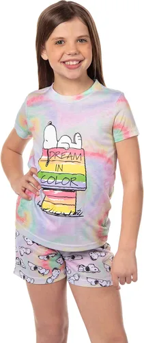 Miniatura 2 de INTIMO Peanuts Snoopy Dream In Color Tie-Dye - Conjunto de pijama para niña
