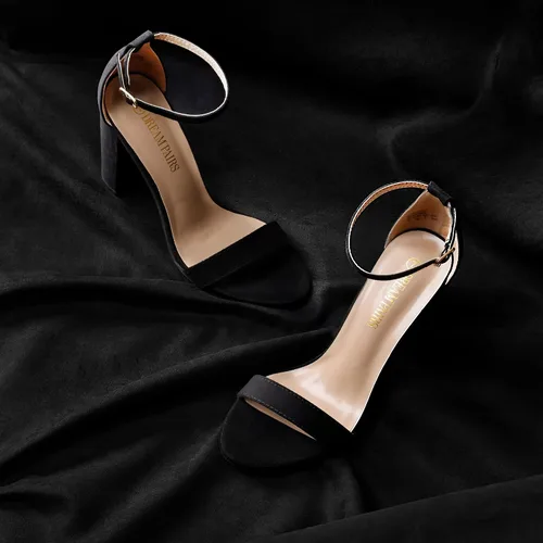Miniatura 5 de DREAM PAIRS - Sandalias de tacón alto y grueso para mujer