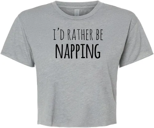 Miniatura 13 de Women's Screen Printed Crop Tee, Shirts With Sayings