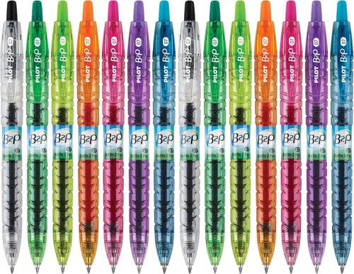 Miniatura 6 de PILOT B2P Colors - Bolígrafo de gel de bola rodante rellenable y retráctil hecho de botellas recicladas, punta fina, tintas G2 de colores surtidos