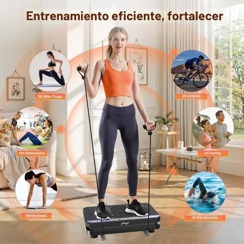 Miniatura 2 de AXV Vibration Plate Fitness Platform Exercise Machine Vibrating Shaking Full Body Shaker Workout Vibrate Stand Shake Board Sport Gym for Weight Loss