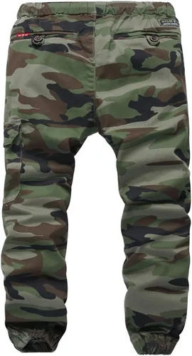 Miniatura 2 de LOKTARC - Pantalones de chándal con cordón para niños, diseño de camuflaje