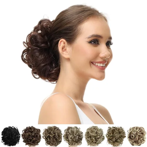 Miniatura 7 de Yamel - Extensiones de cabello de recogido de moño desordenado, con peines, para mujer