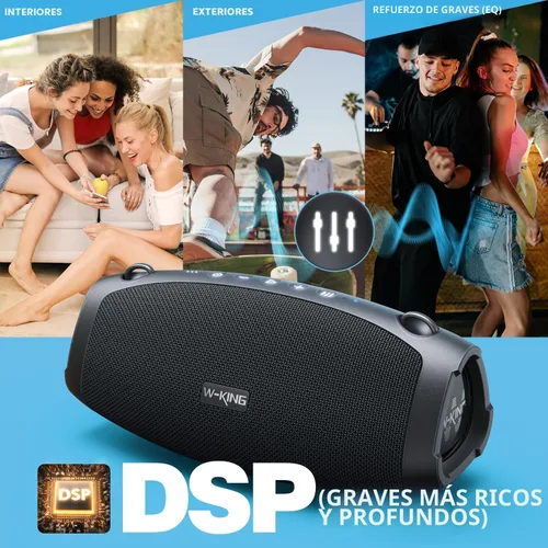 Miniatura 3 de W-KING Altavoz Bluetooth Potente, Altavoces Portátiles Bluetooth Inalámbricos de 120W Máximo, IPX6 Impermeable Altavoz Grande para Fiestas al Aire