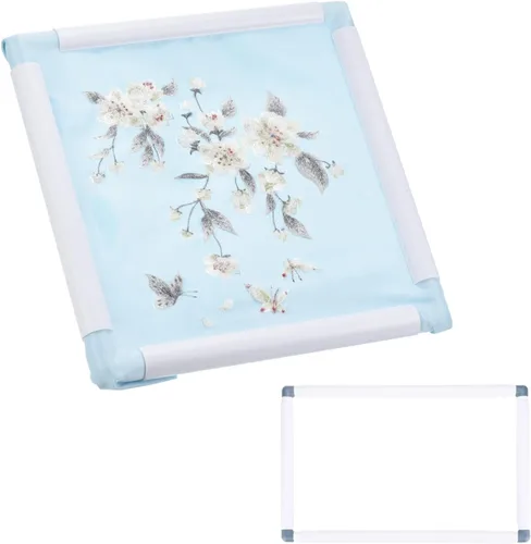 Miniatura 20 de PATIKIL Aros de bordado, marco universal de aro para bordar, reutilizable, cuadrado, rectangular, de plástico, para manualidades, costura