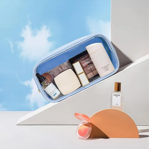 Miniatura 3 de KOTORA Bolsa de maquillaje transparente, bolsa de cosméticos, pequeña bolsa pequeña, bolsa de aseo aprobada por la TSA, bolsas de aseo