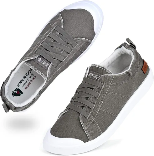 Miniatura 18 de JENN ARDOR - Tenis de lona para mujer, mocasines de meter, moda estilo casual 2022, punta redonda, suaves, cómodos, zapatos planos para caminar