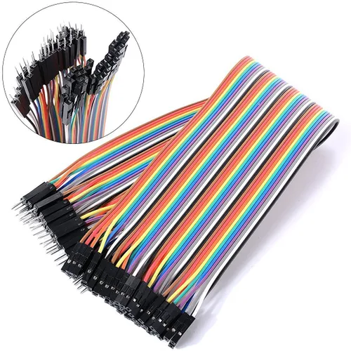 Miniatura 3 de HiLetgo 120 unidades/3 x 40 piezas de cables de puente de tabla de pan prototipo de placa de conectar cables con conectores macho hembra, 0.100 in a