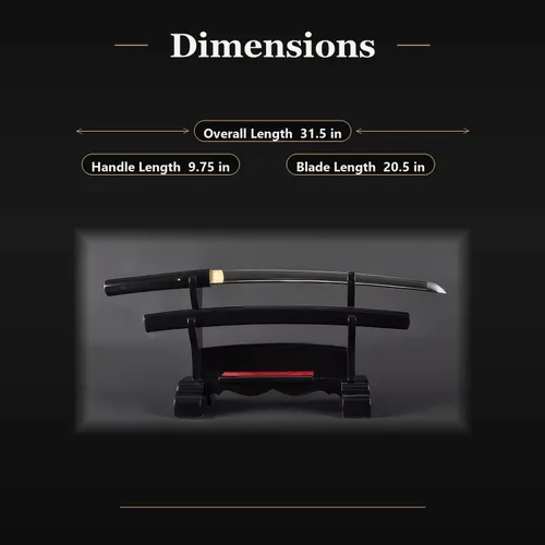 Miniatura 6 de Handmade Sword - Totalmente funcional Kill Bill O-Ren Ishii Shirasaya Wakizashi, arcilla de acero al carbono 1095 templada, espiga completa